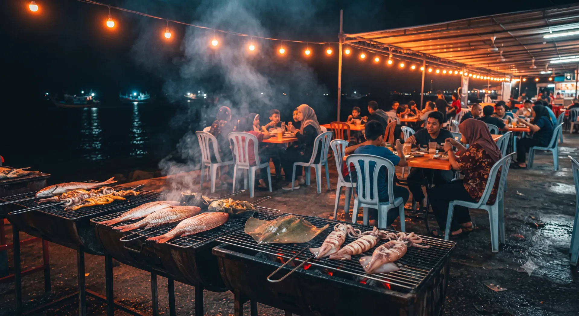 Port Makan Malam Terbaik sekitar Mukmin Homestay Melaka